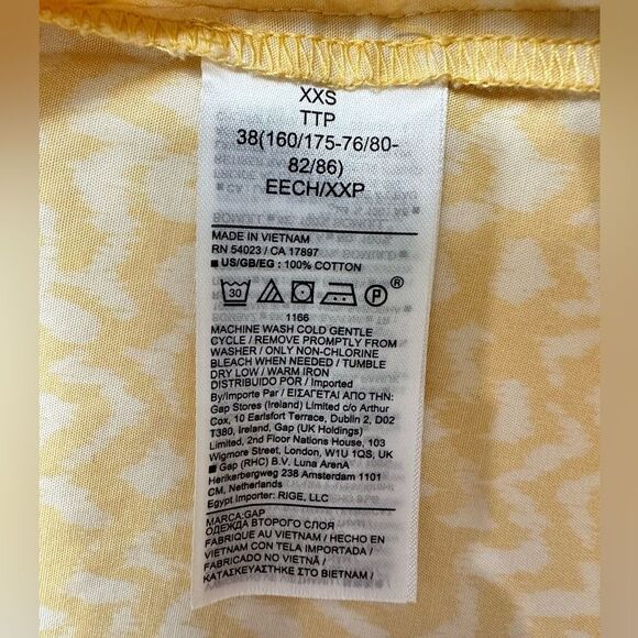 GAP Printed Tie-Front Flutter Sleeve Dress SIZE XXS‎ - Picture 11 of 12